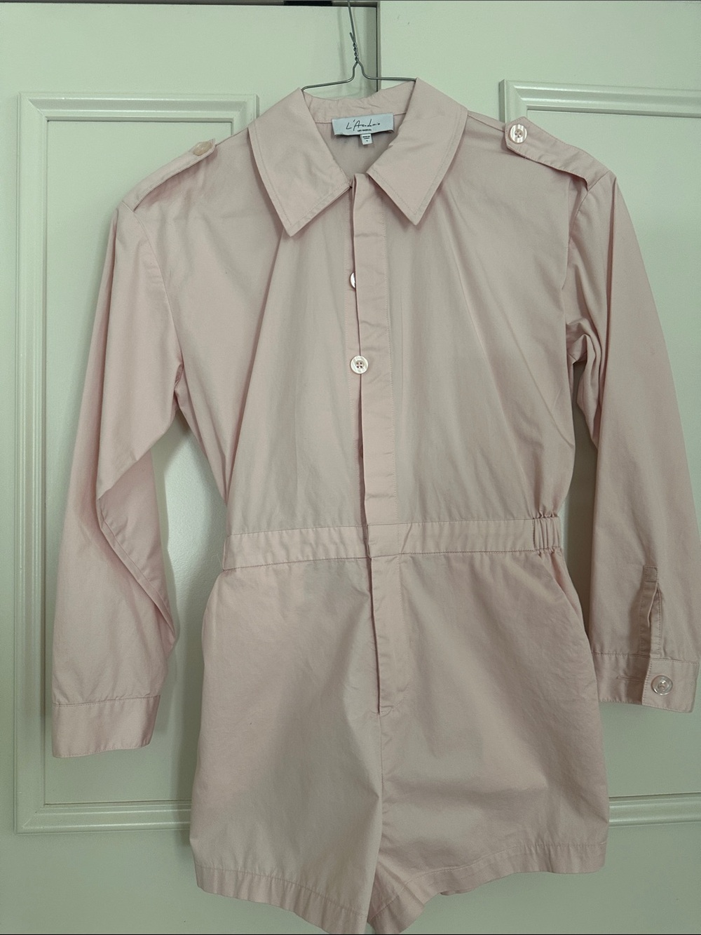L'Academie Blush Pink Trench Romper